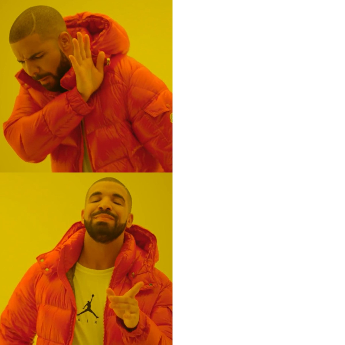 Drake Hotline Bling meme about Popov Leather