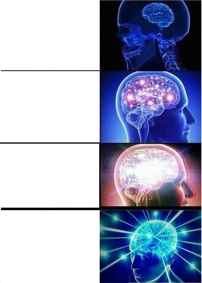 Expanding Brain meme about Popov Leather